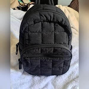 Womens BagSmart Mini Quilted Black Backpack *Good Condition*